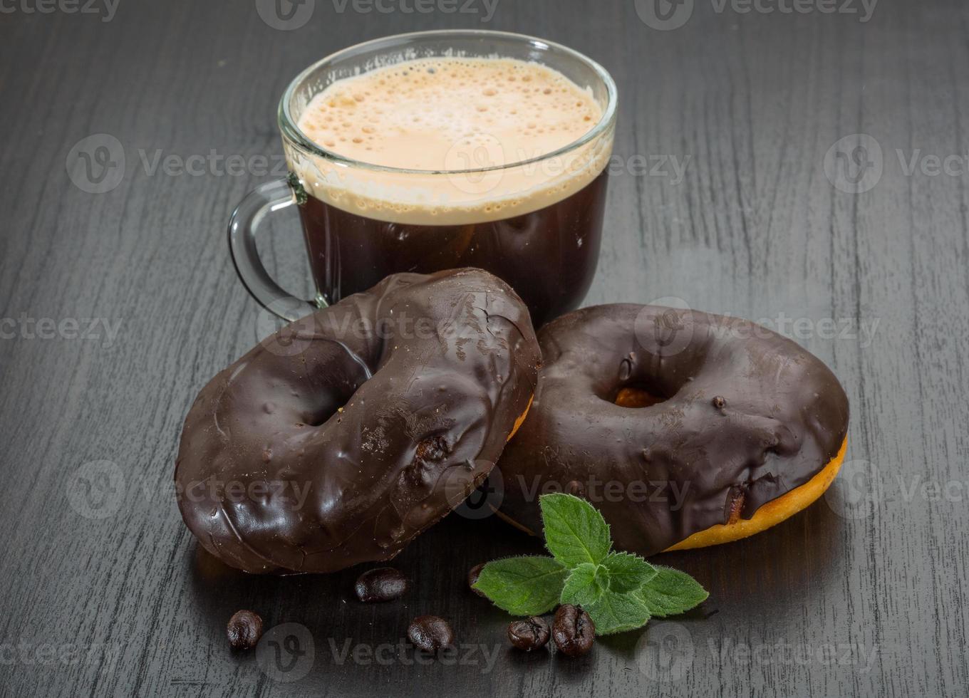 Coffee with donuts photo
