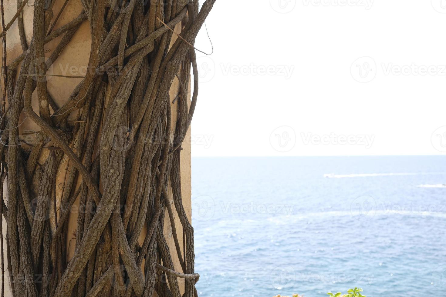 Beautiful view along the Costa Brava coastline near Lloret de Mar, Spain photo