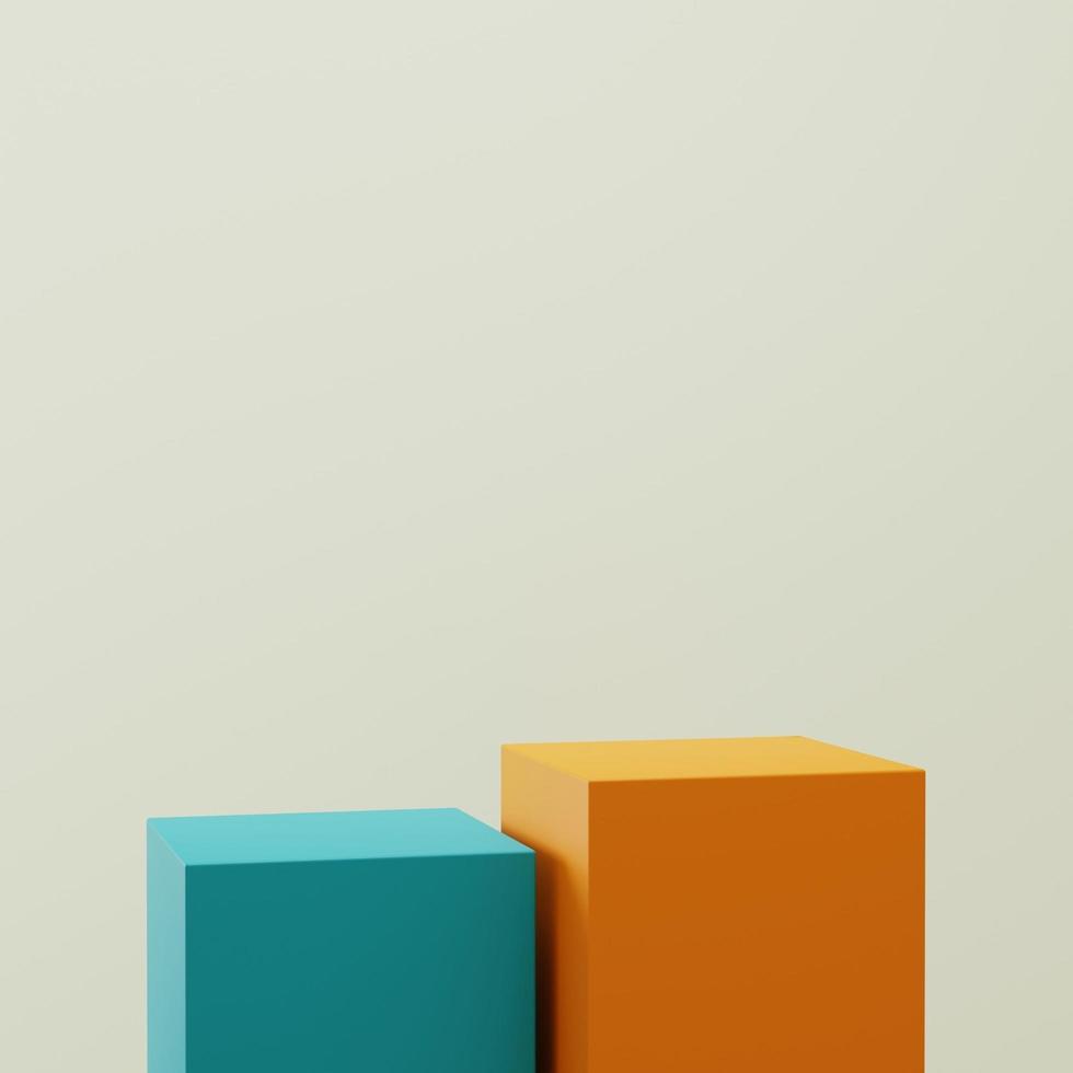 Simple rectangle podium, pedestal, stand, exhibition stage, product presentation photo