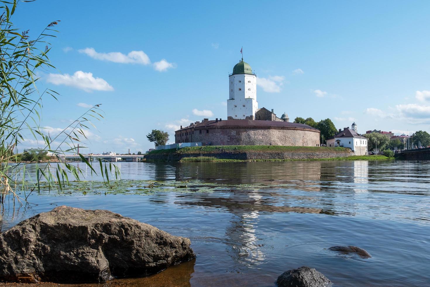 Vyborg, Leningrad region, Russia. - August 27, 2022. View of the medieval knight's castle. photo