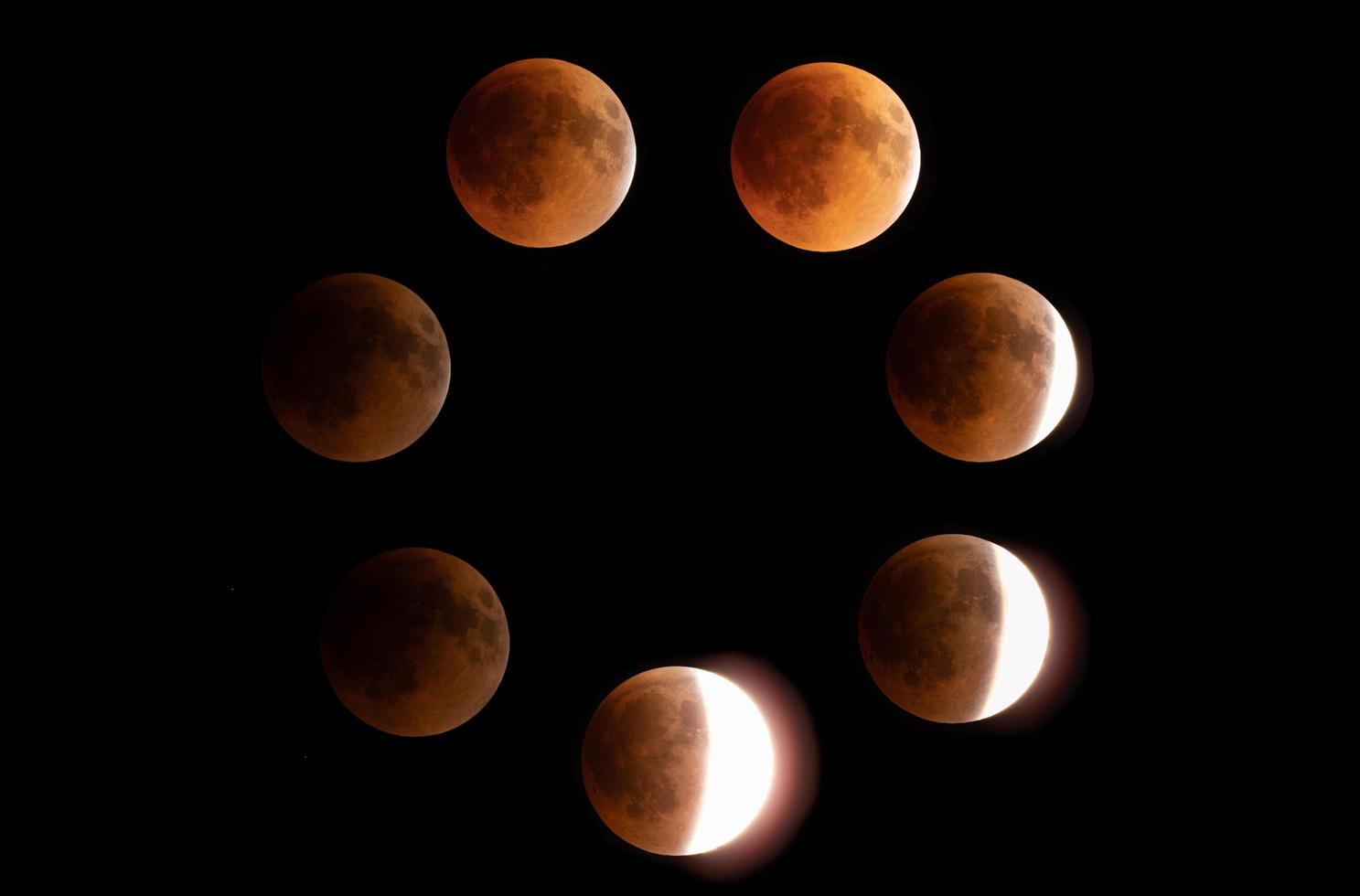Lunar Eclipse Timelapse Composite Round photo