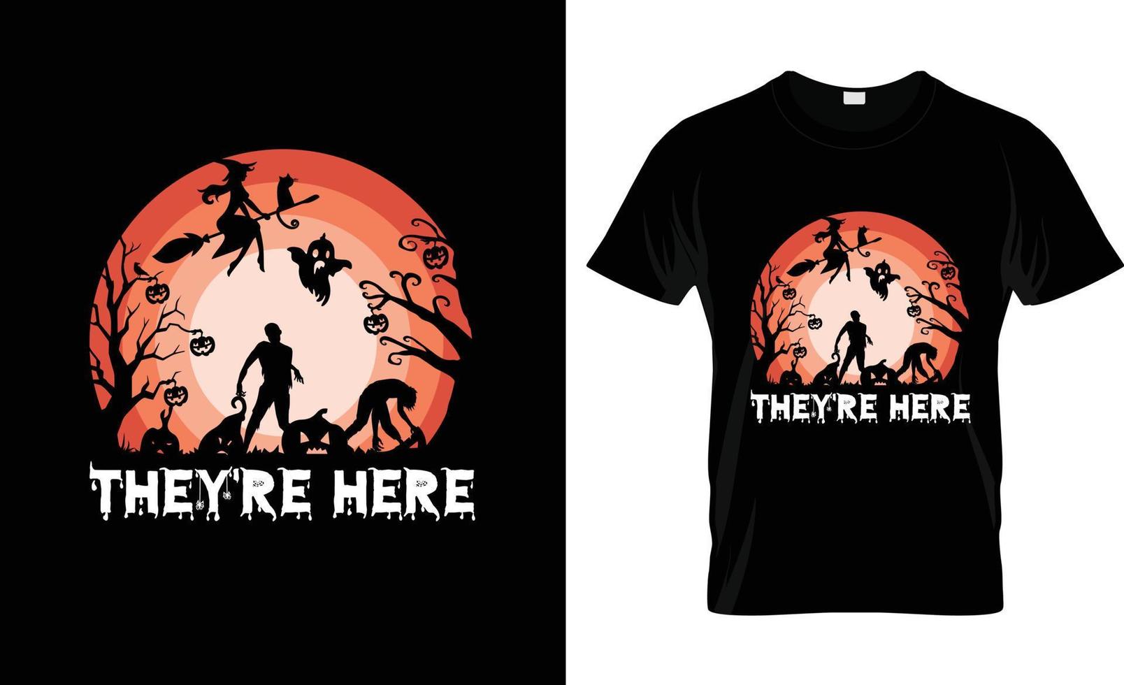 diseño de camisetas de halloween, eslogan de camisetas de halloween y diseño de prendas de vestir, tipografía de halloween, vector de halloween, ilustración de halloween