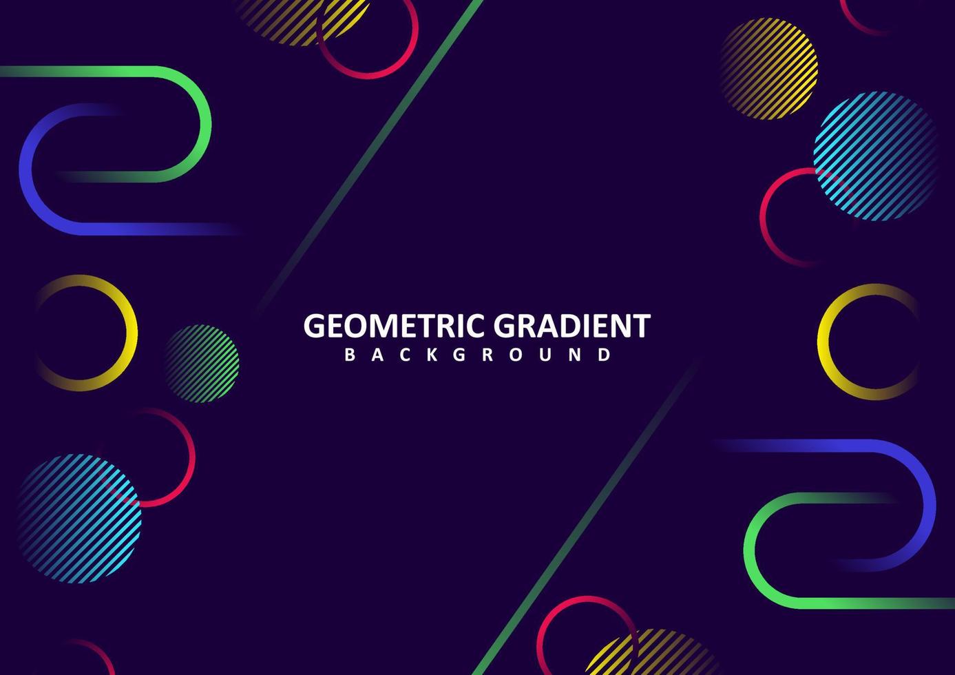 Geometric gradient colorful vector background