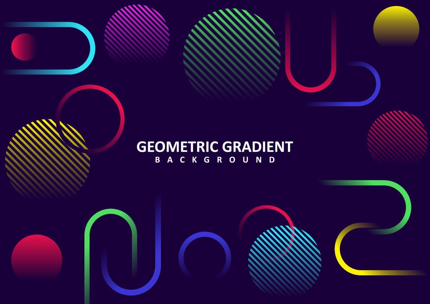 Geometric gradient colorful vector background