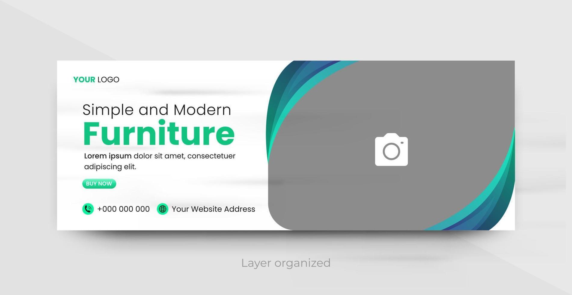 Social Media Template, Web Banner Template For Furniture Business Pro Vector