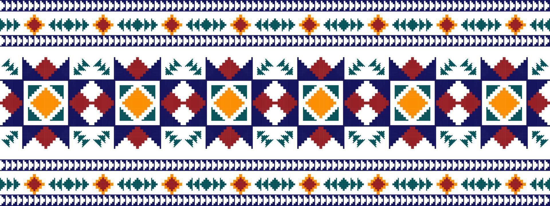 Ikat ethnic Hungarian polish folk pattern design. Aztec fabric carpet boho mandalas textile decor wallpaper. Tribal native motif flower traditional embroidery vector illustrated