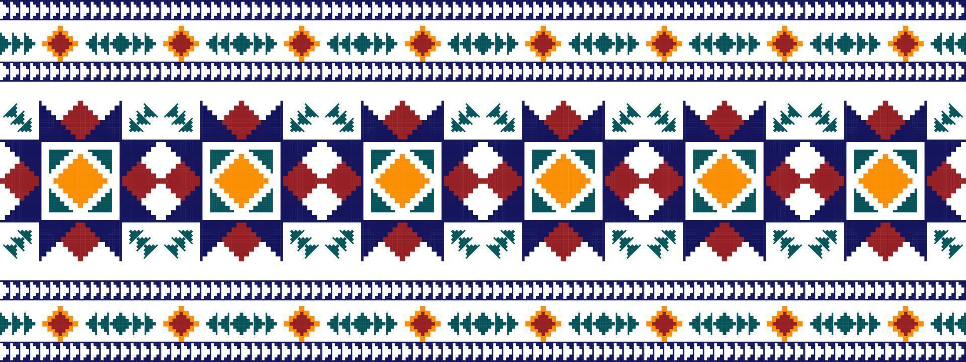 Ikat ethnic Hungarian polish folk pattern design. Aztec fabric carpet boho mandalas textile decor wallpaper. Tribal native motif flower traditional embroidery vector illustrated