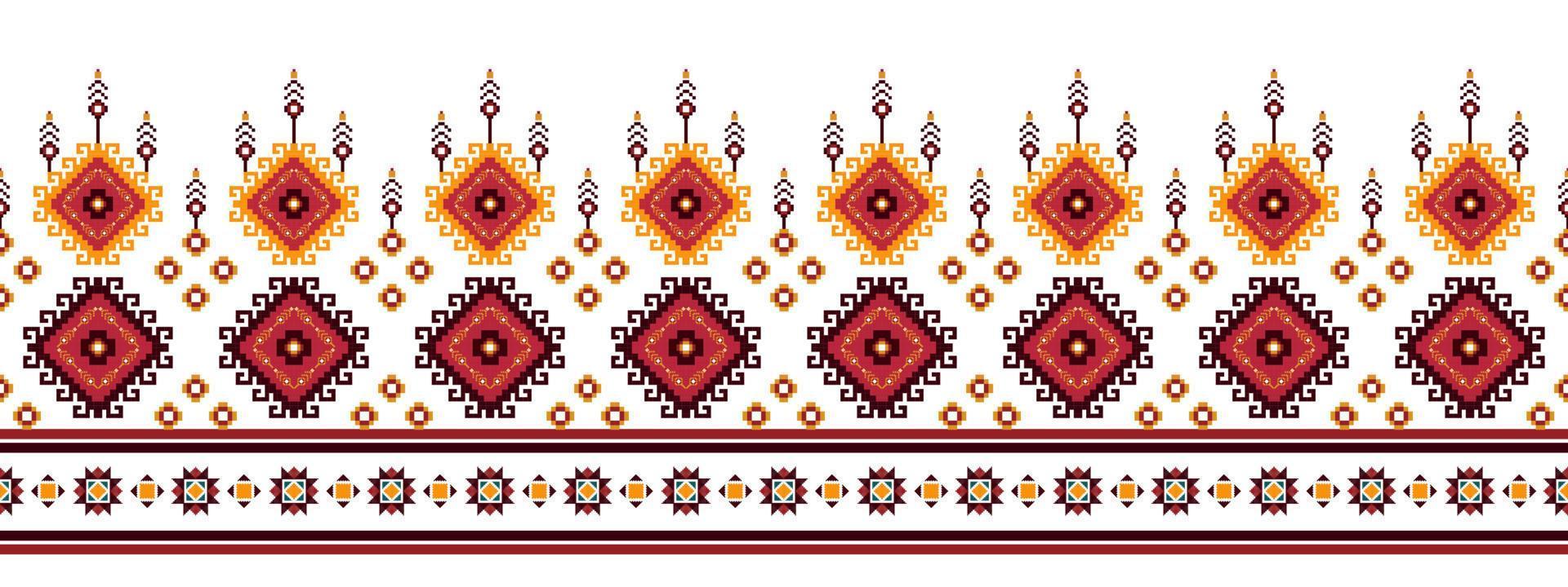 diseño de patrones populares polacos húngaros étnicos ikat. alfombra de tela azteca boho mandalas decoración textil papel tapiz. tribal nativo motivo flor tradicional bordado vector ilustrado