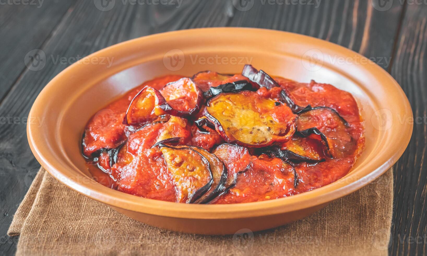 Fried eggplant with tomato sauce 11554519 Stock Photo at Vecteezy