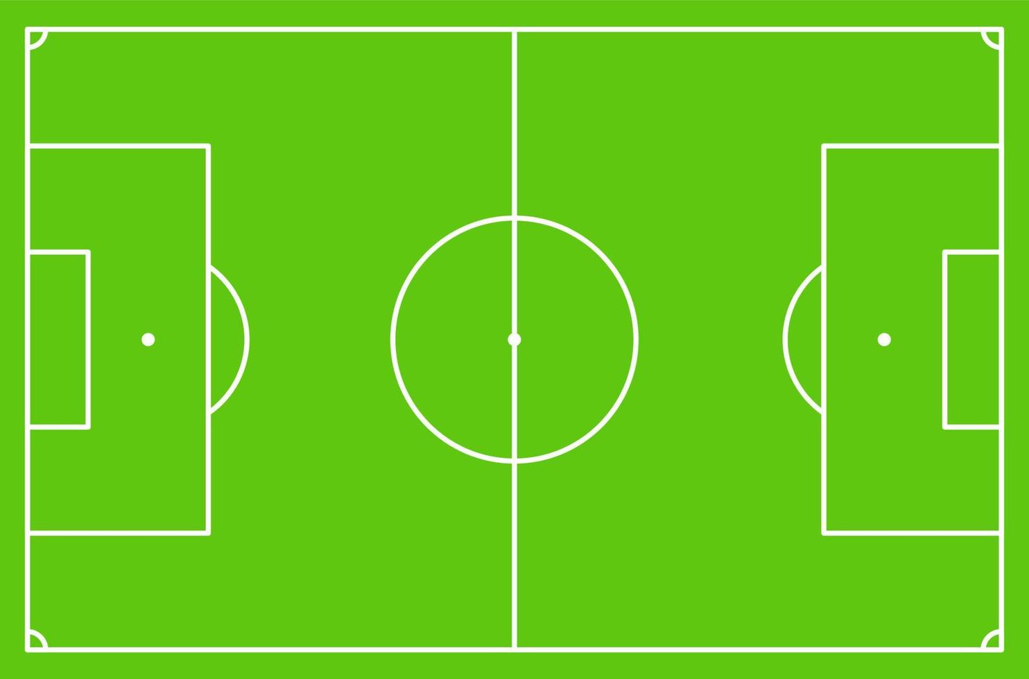Food Filed Lines, Simple Non-American Football Field Lines On Green Background Free Vector