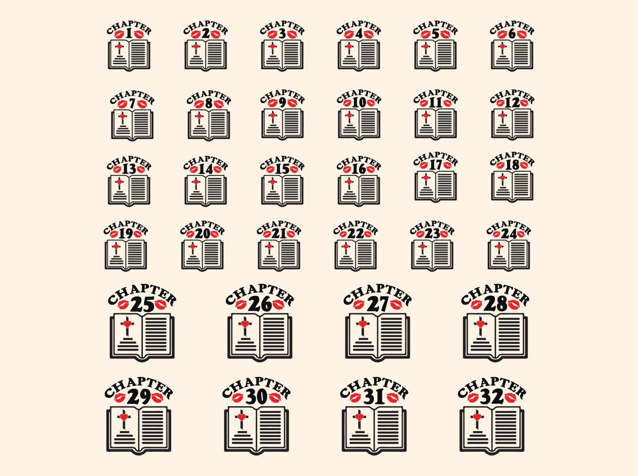Chapter  t-shirt design bundle vector