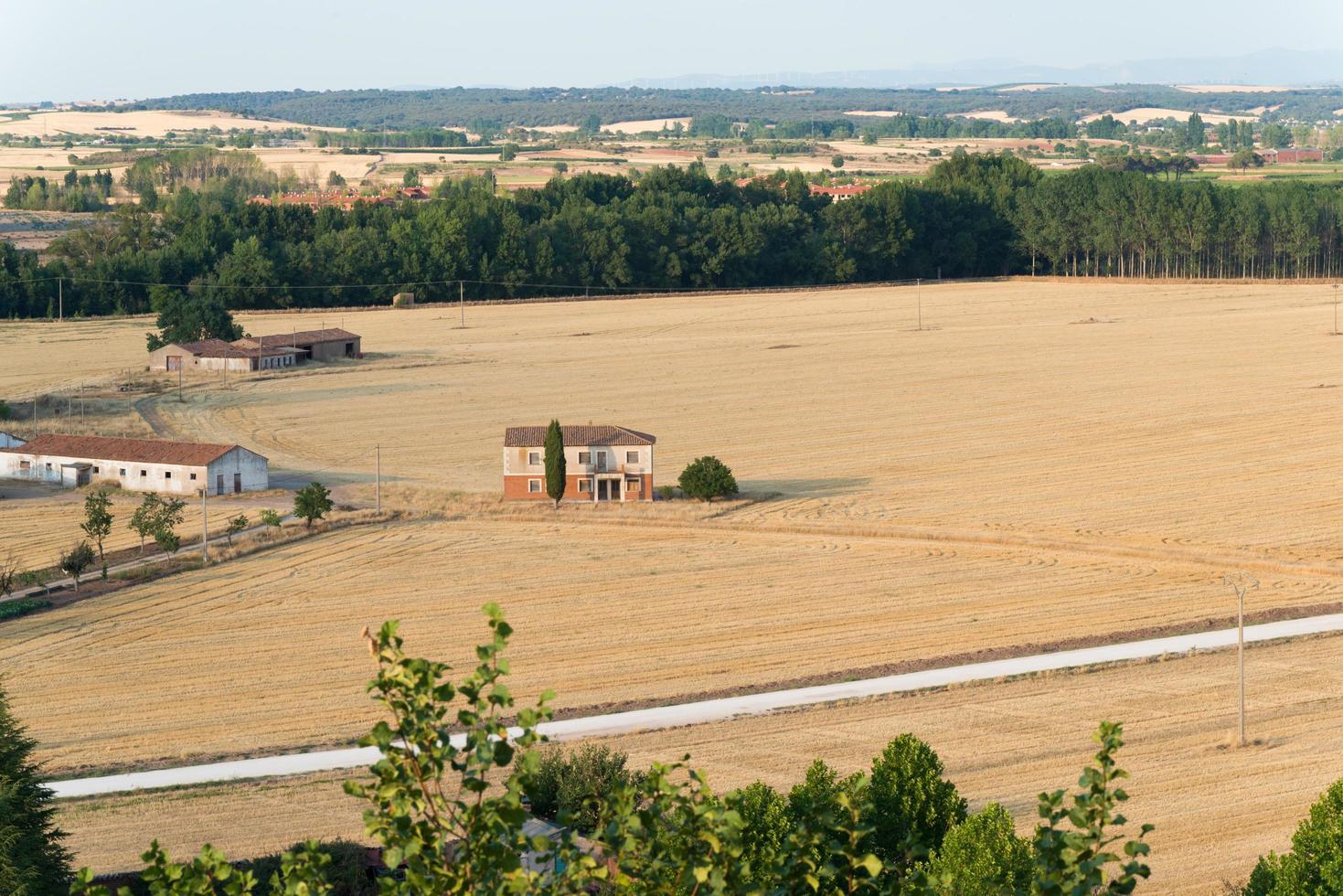 Aerial view of countryside around Lerma, Spain photo