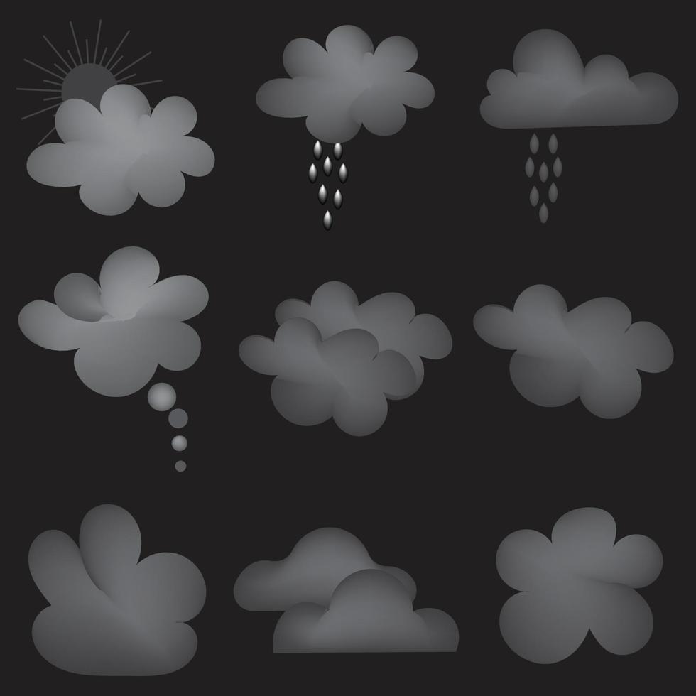 Cloud Sun and Rain Icon vector
