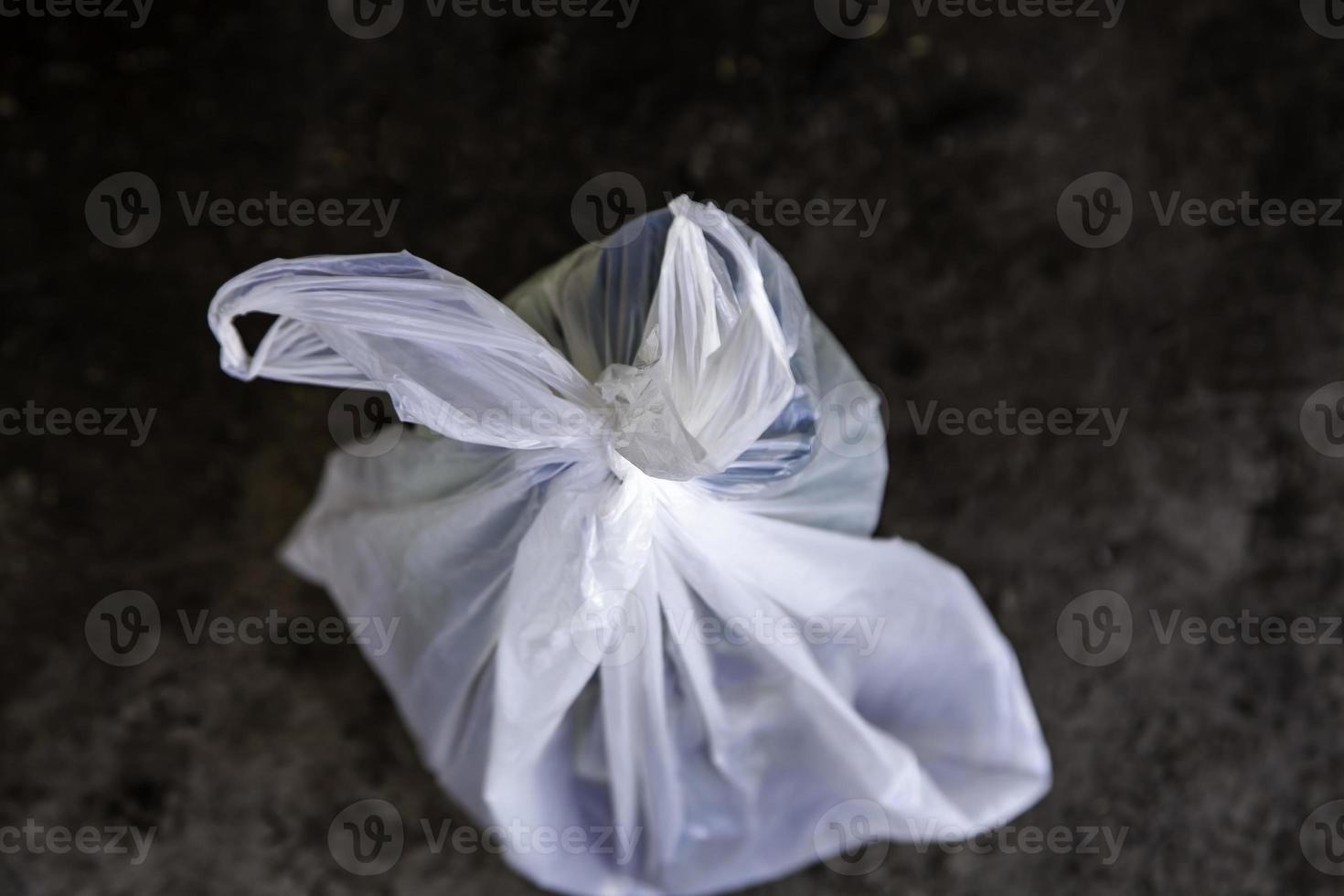 Plastic garbage bag photo