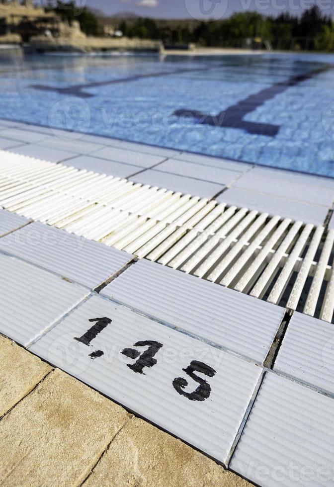 Numbers in a swimming pool photo