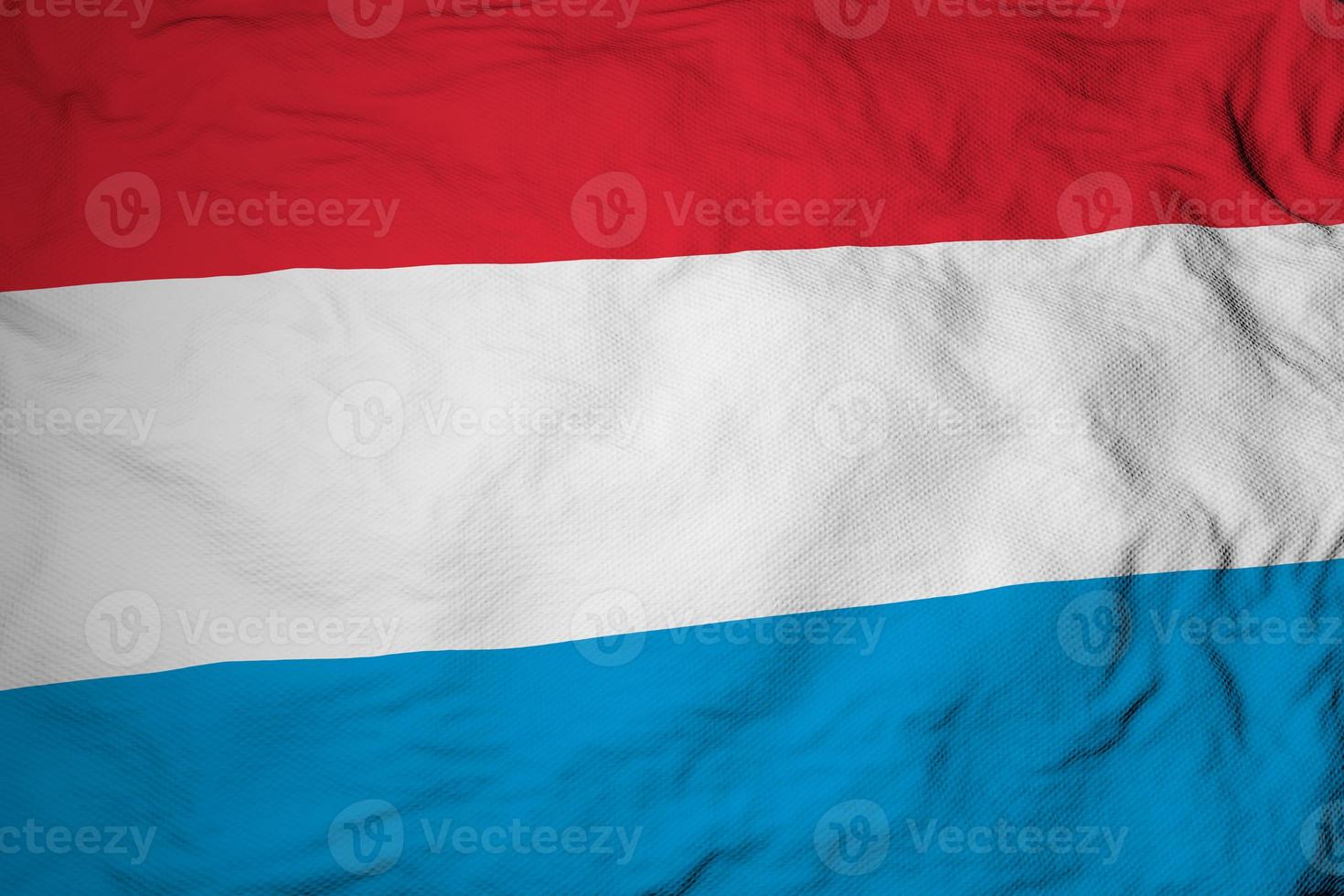 Flag of Luxembourg in 3D rendering photo