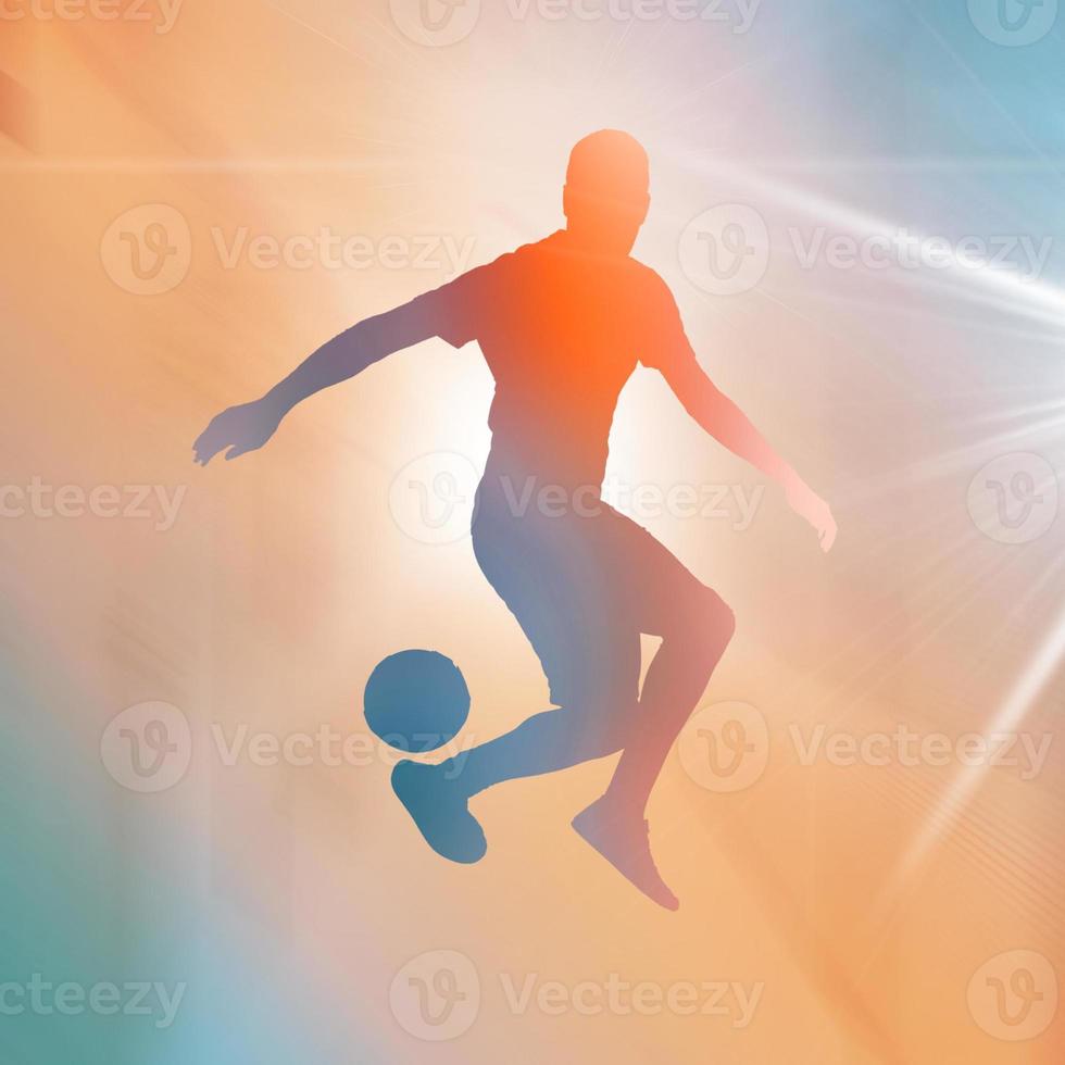 siluet football player background photo