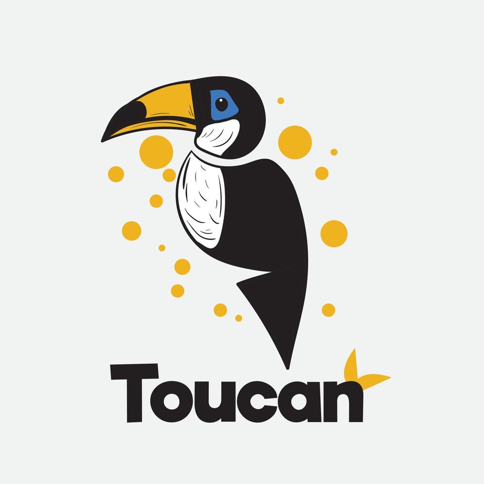 isolated toucan bird logo template. vector