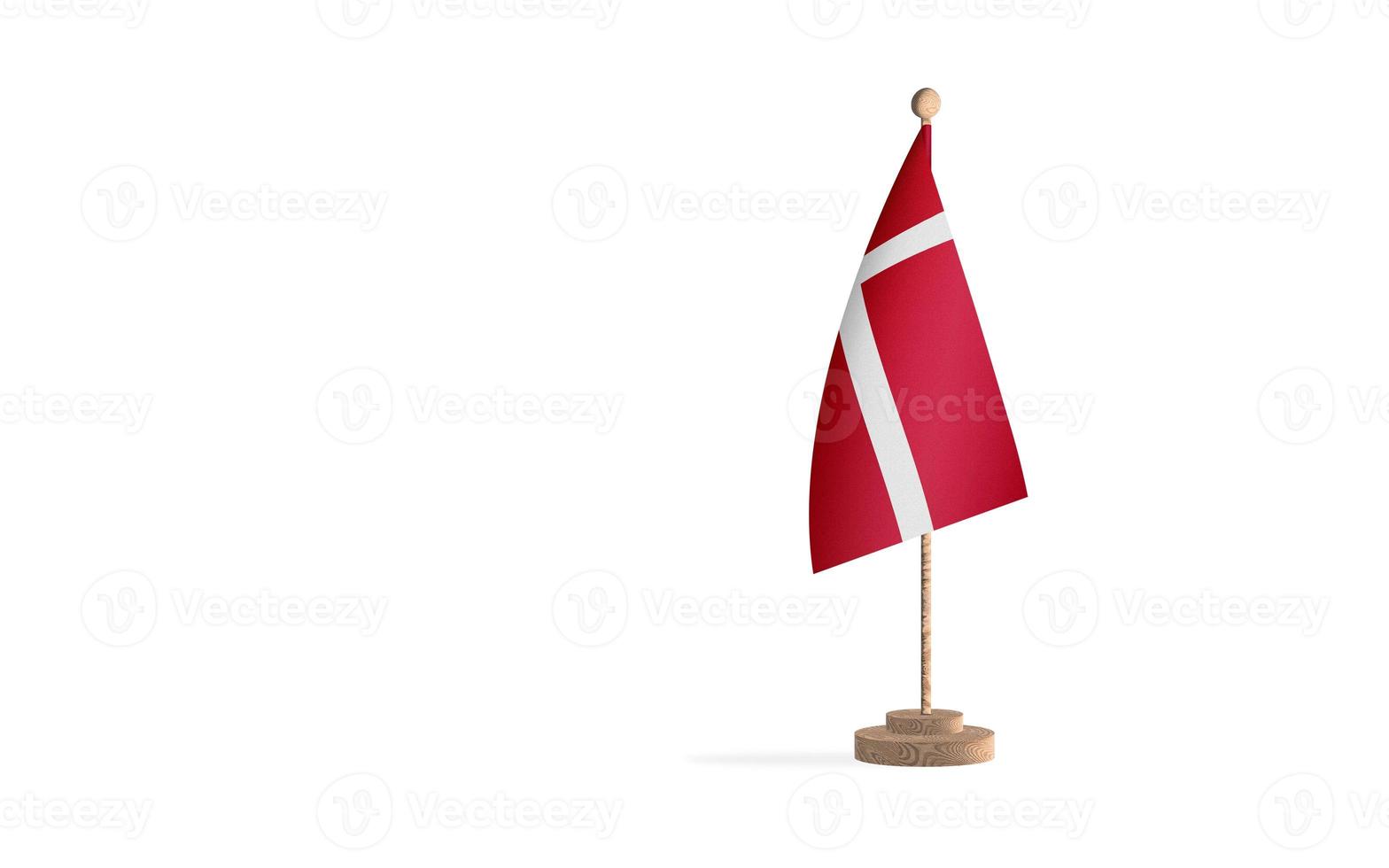 Denmark flagpole with white space background image photo