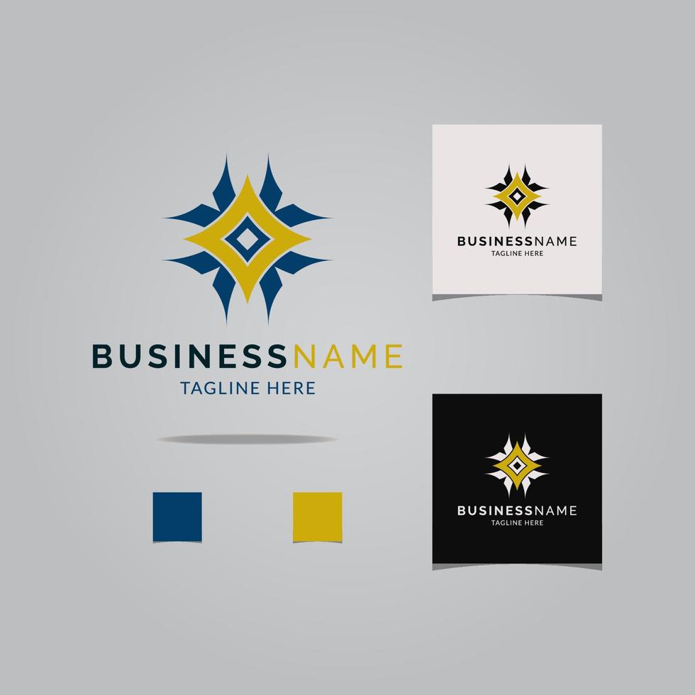 Abstract business name logo design vector illustration