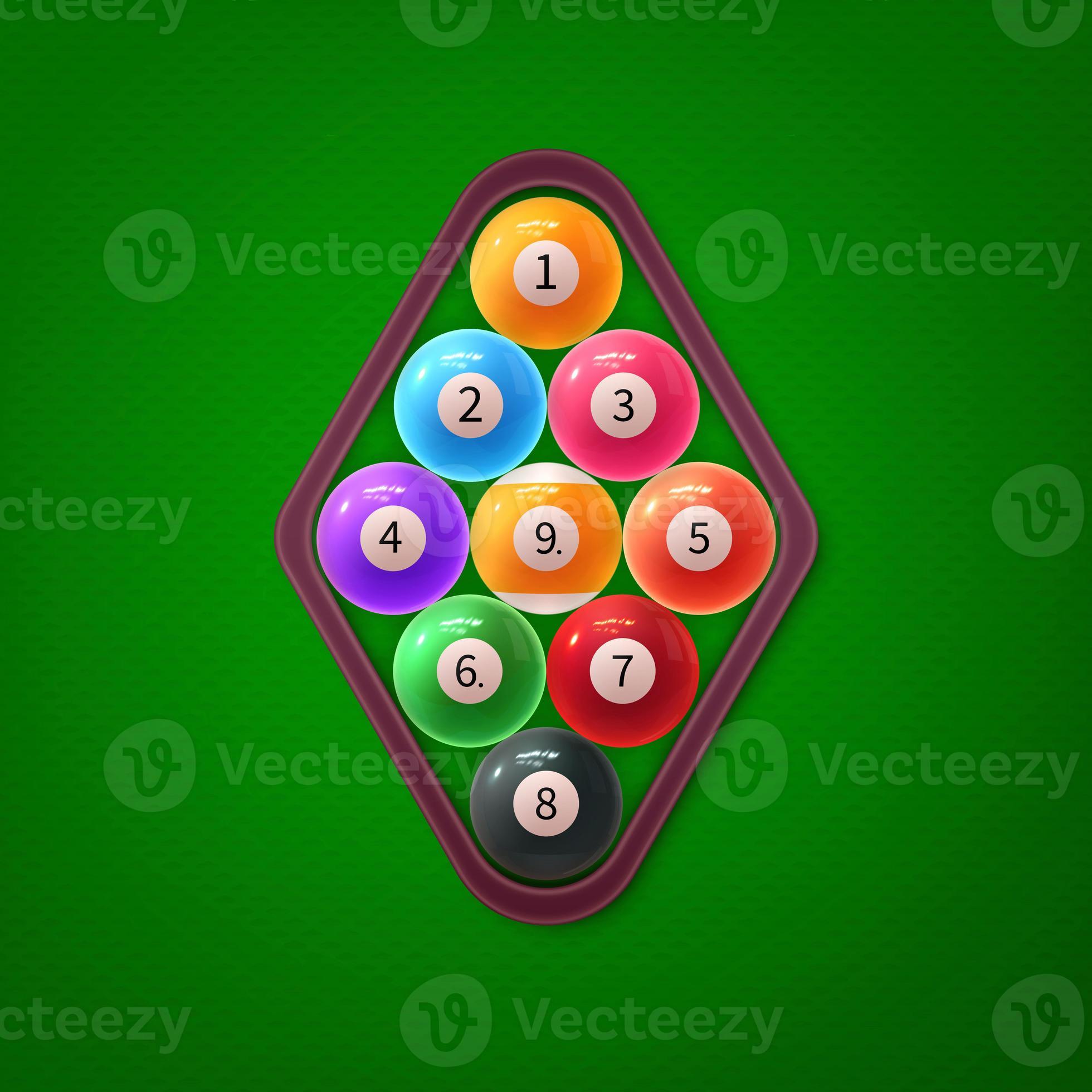 Diamond pool ball racks 11557121 Stock Photo at Vecteezy