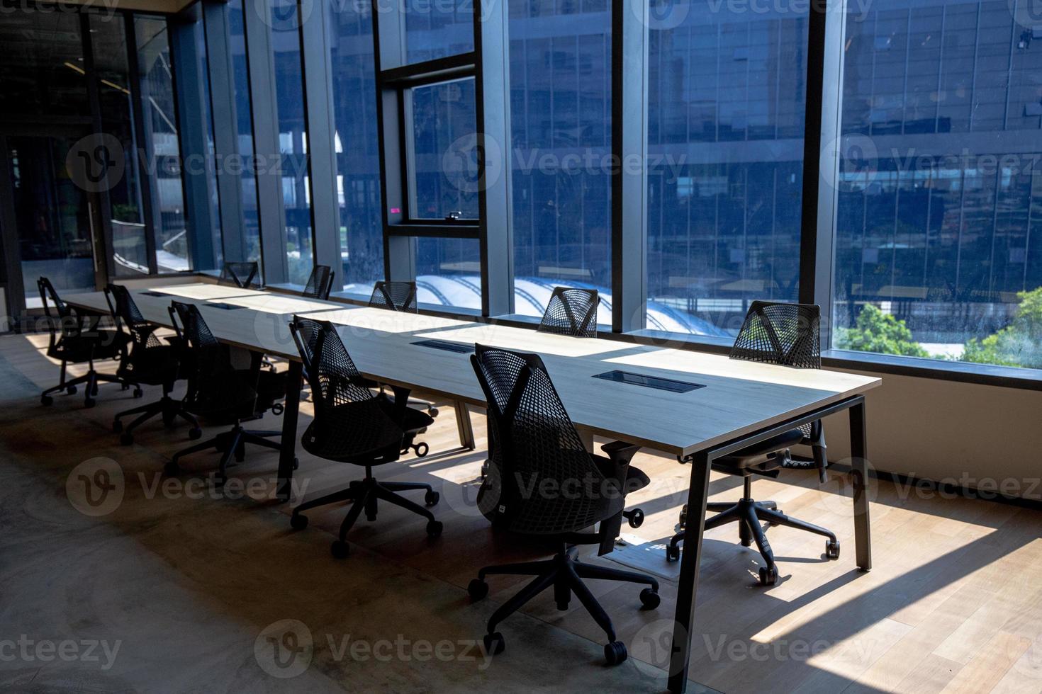 Area of Co-Working Space on social distancing with a luxury comfortable design for work as free and relax at True digital park , Thailand. Concept of creative cooperates workspace. photo
