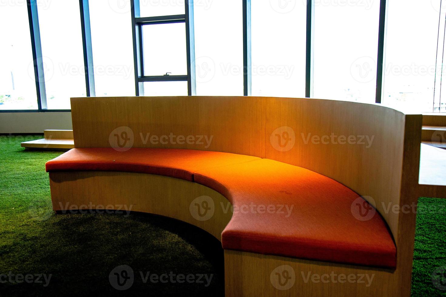 Area of Co-Working Space on social distancing with a luxury comfortable design for work as free and relax at True digital park , Thailand. Concept of creative cooperates workspace. photo