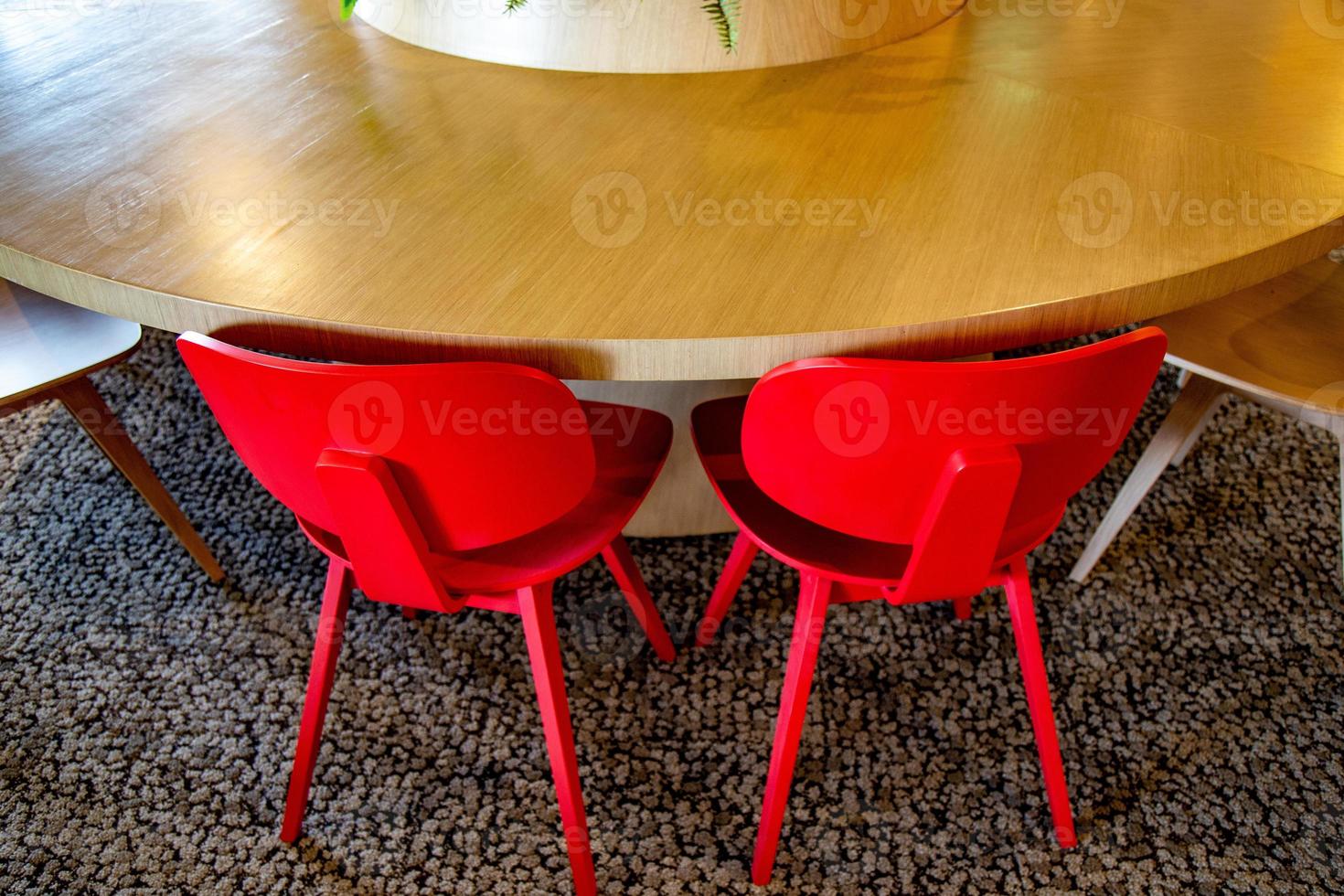 Area of Co-Working Space on social distancing with a luxury comfortable design for work as free and relax at True digital park , Thailand. Concept of creative cooperates workspace. photo
