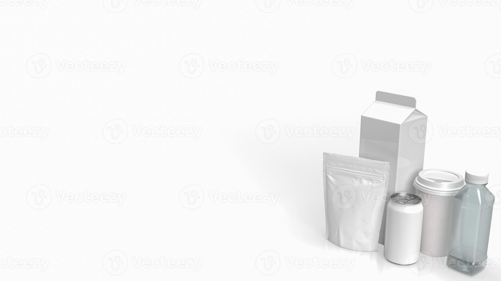 The package on white background for eco concept 3d rendering photo