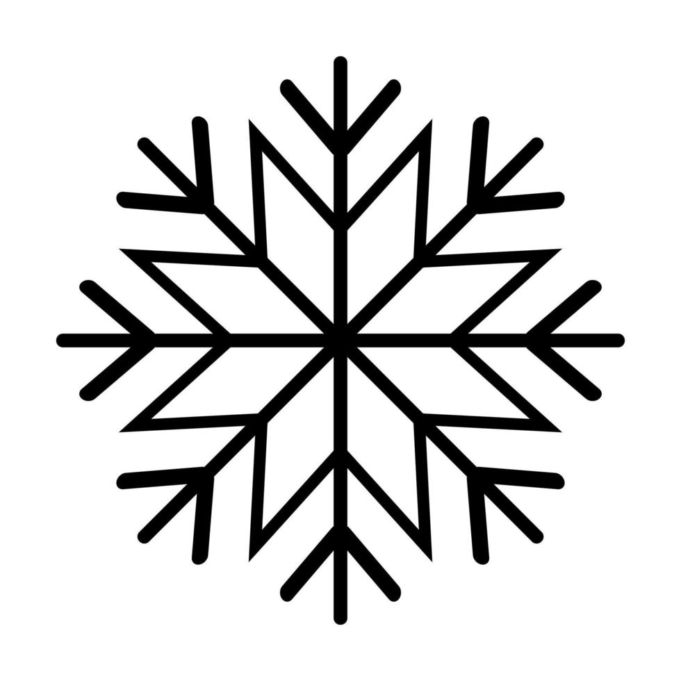 símbolo de signo de vector de icono de copo de nieve