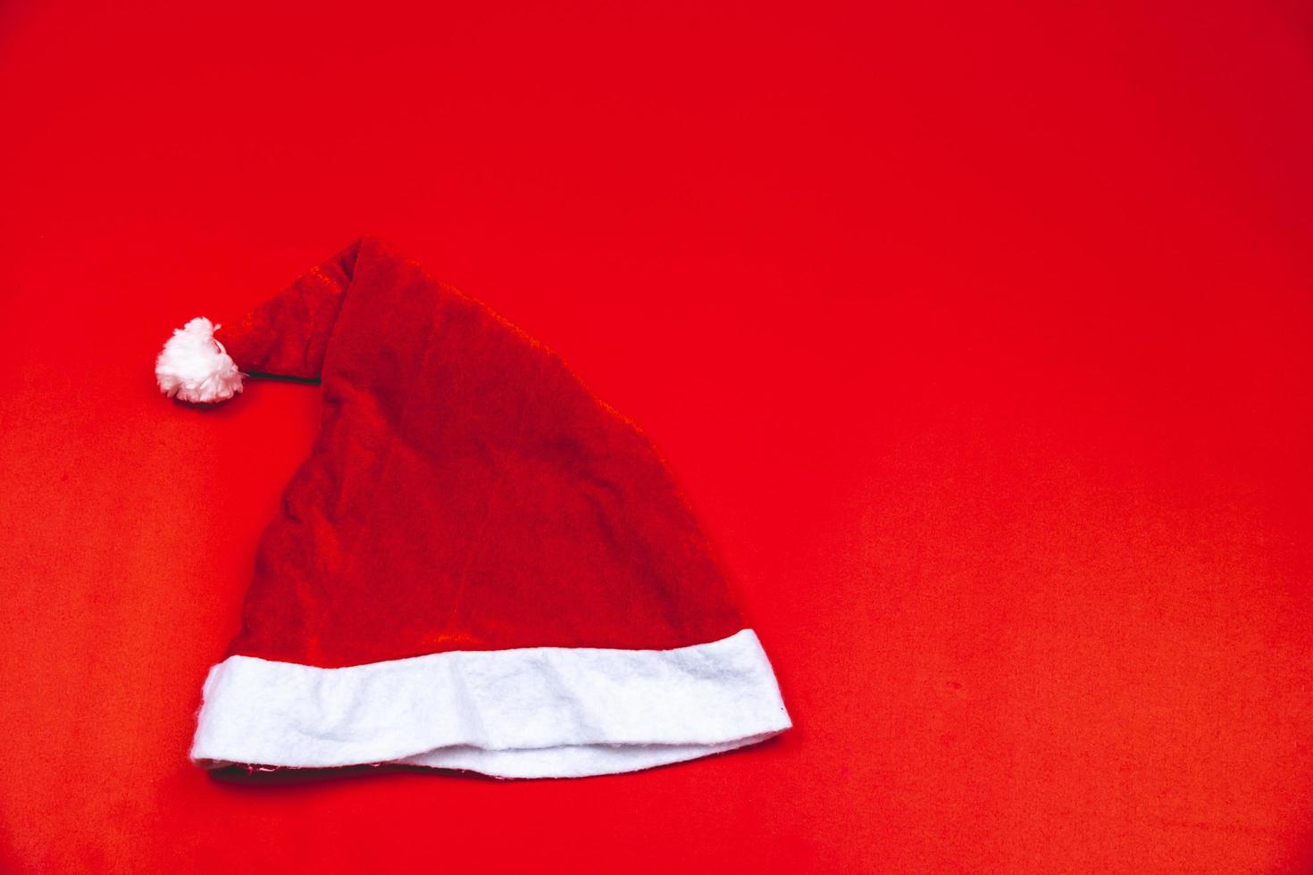 Christmas background concept. Top view of Christmas gift box with spruce branches photo