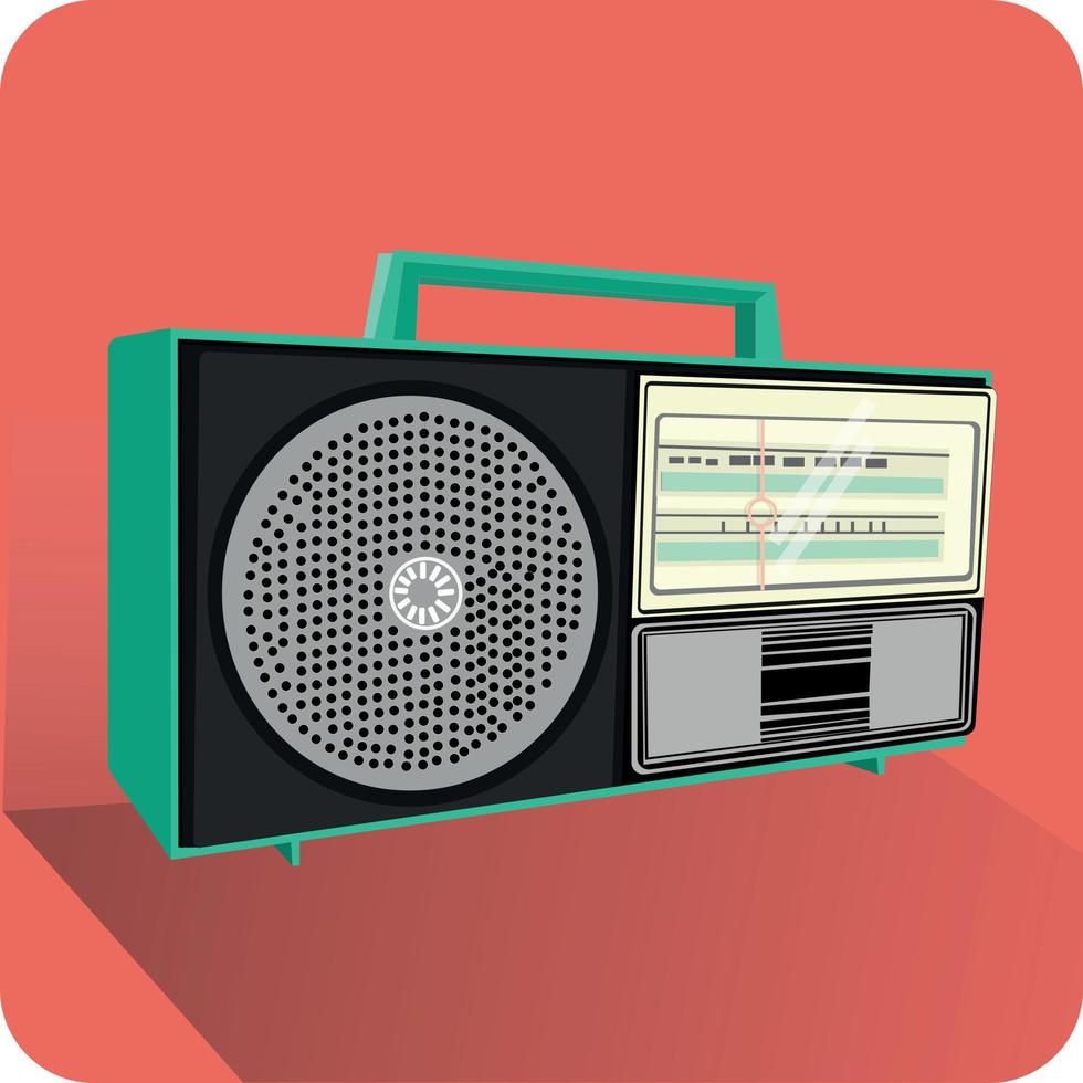 Old radio vector image