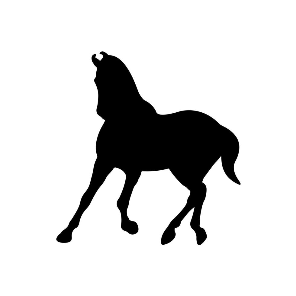 silueta, ilustración, vector, de, caballo, aislado, blanco, plano de fondo vector
