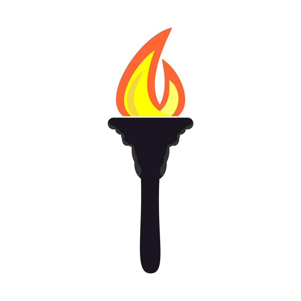 Torch design vector, flat style design. Also suitable as a logo vector