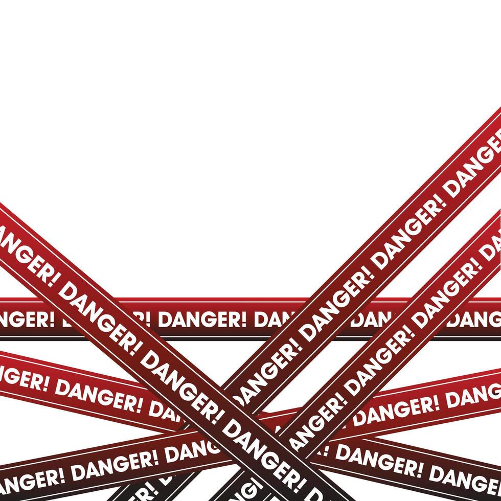 Danger Red and Black Tape or Stripes Vector Template Design