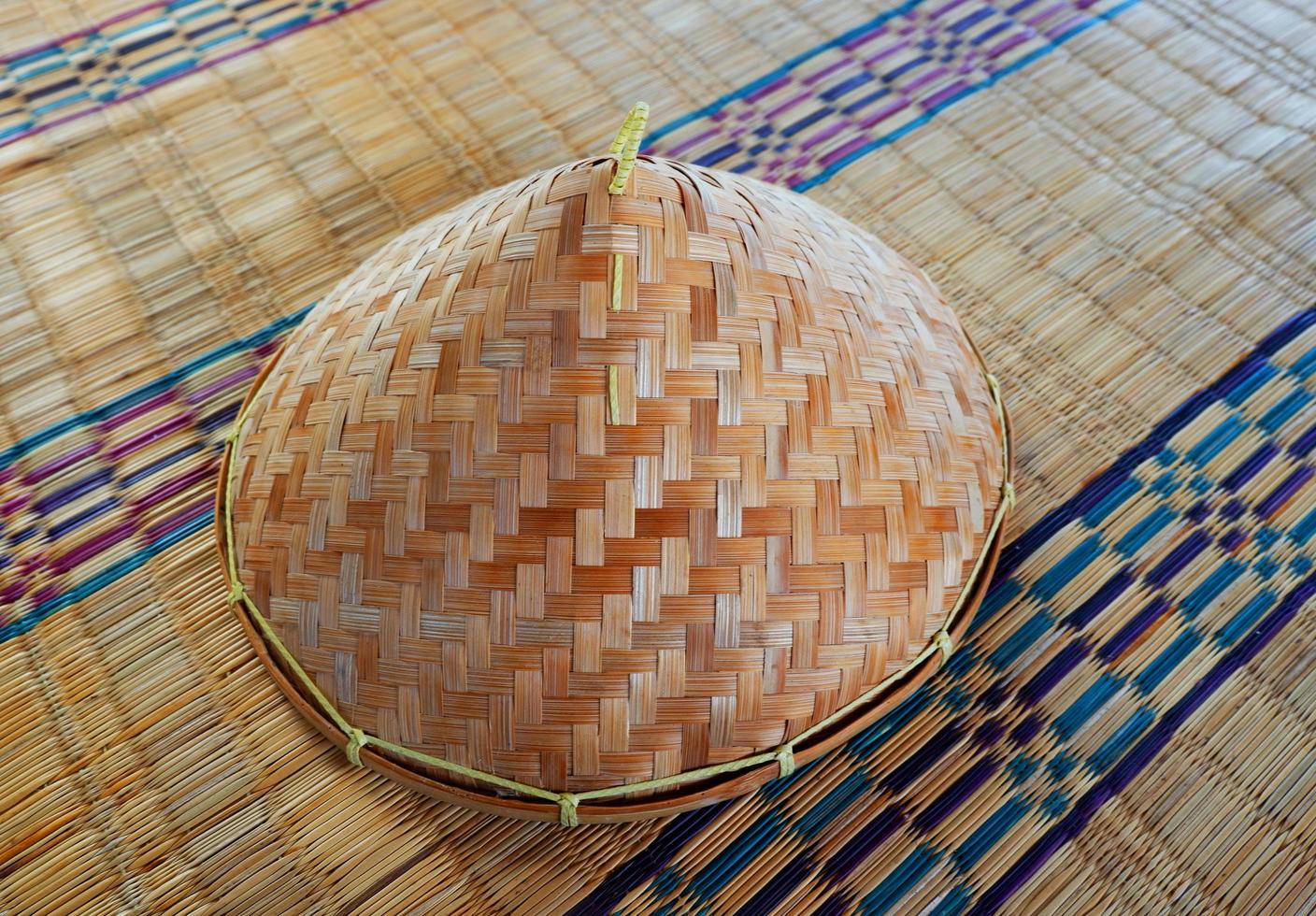 Traditional hat chinese style made from bamboo Asian conical hat photo