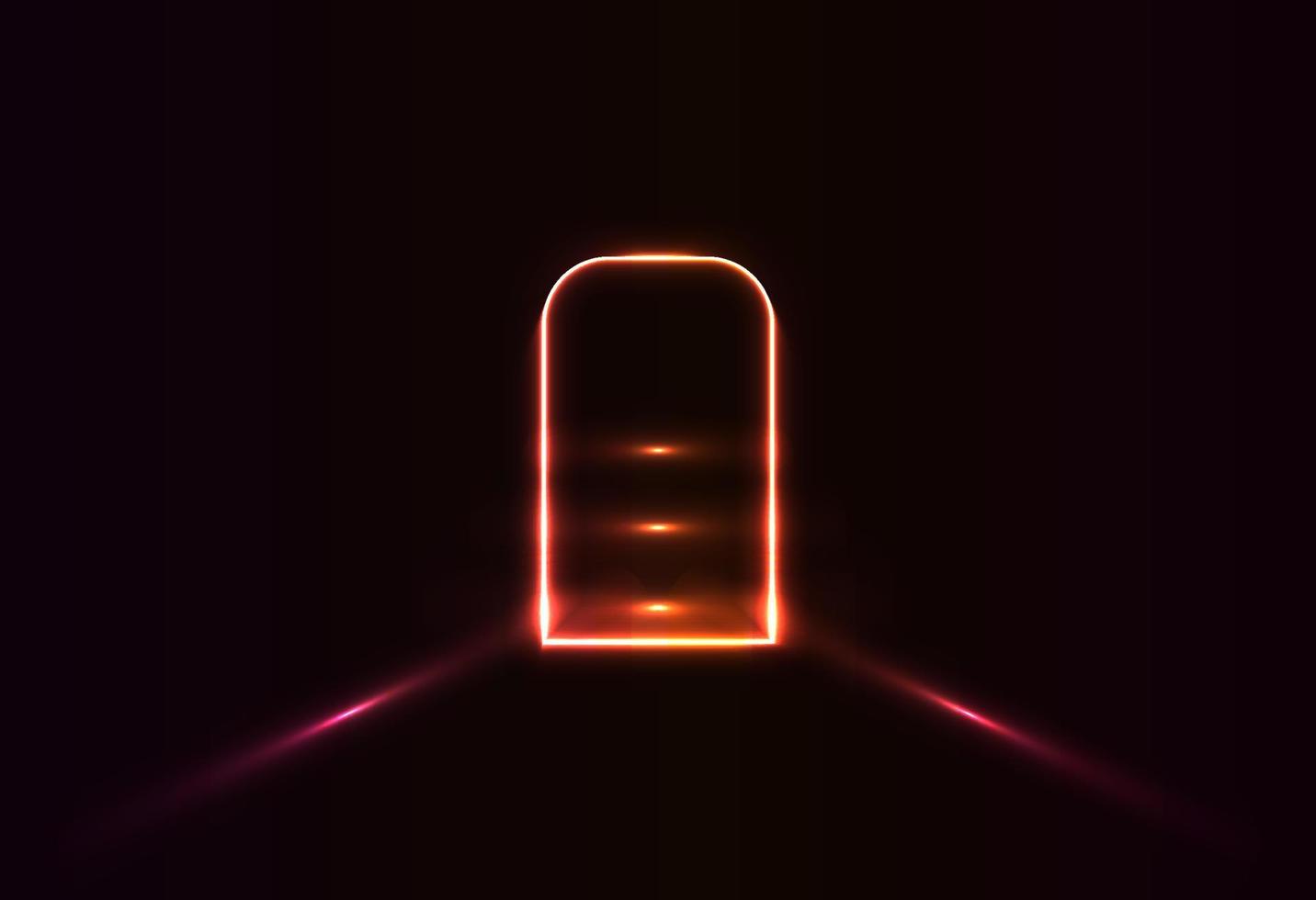 the door with light effect vector