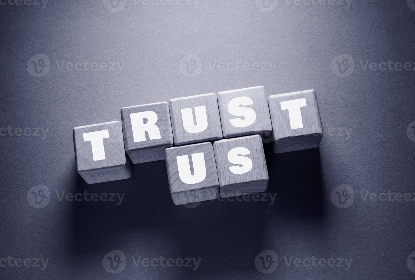 Trust Word with Wooden Cubes photo