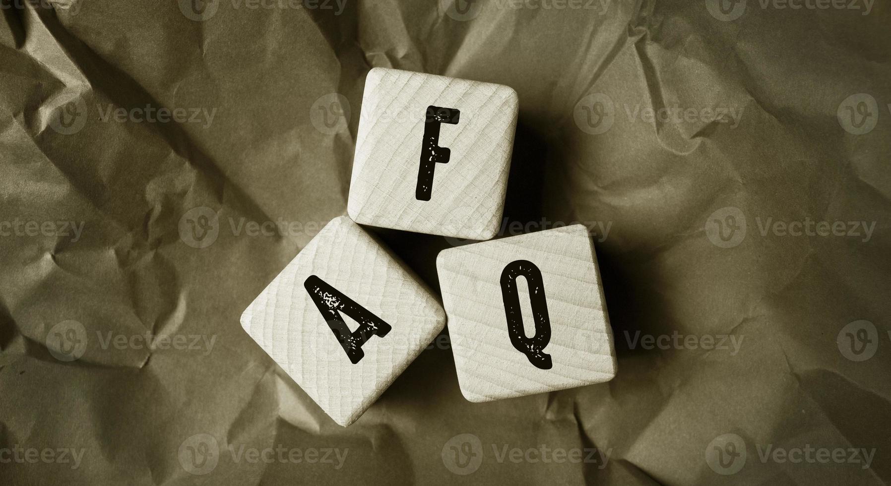 Words with Faq Business Concept idea photo