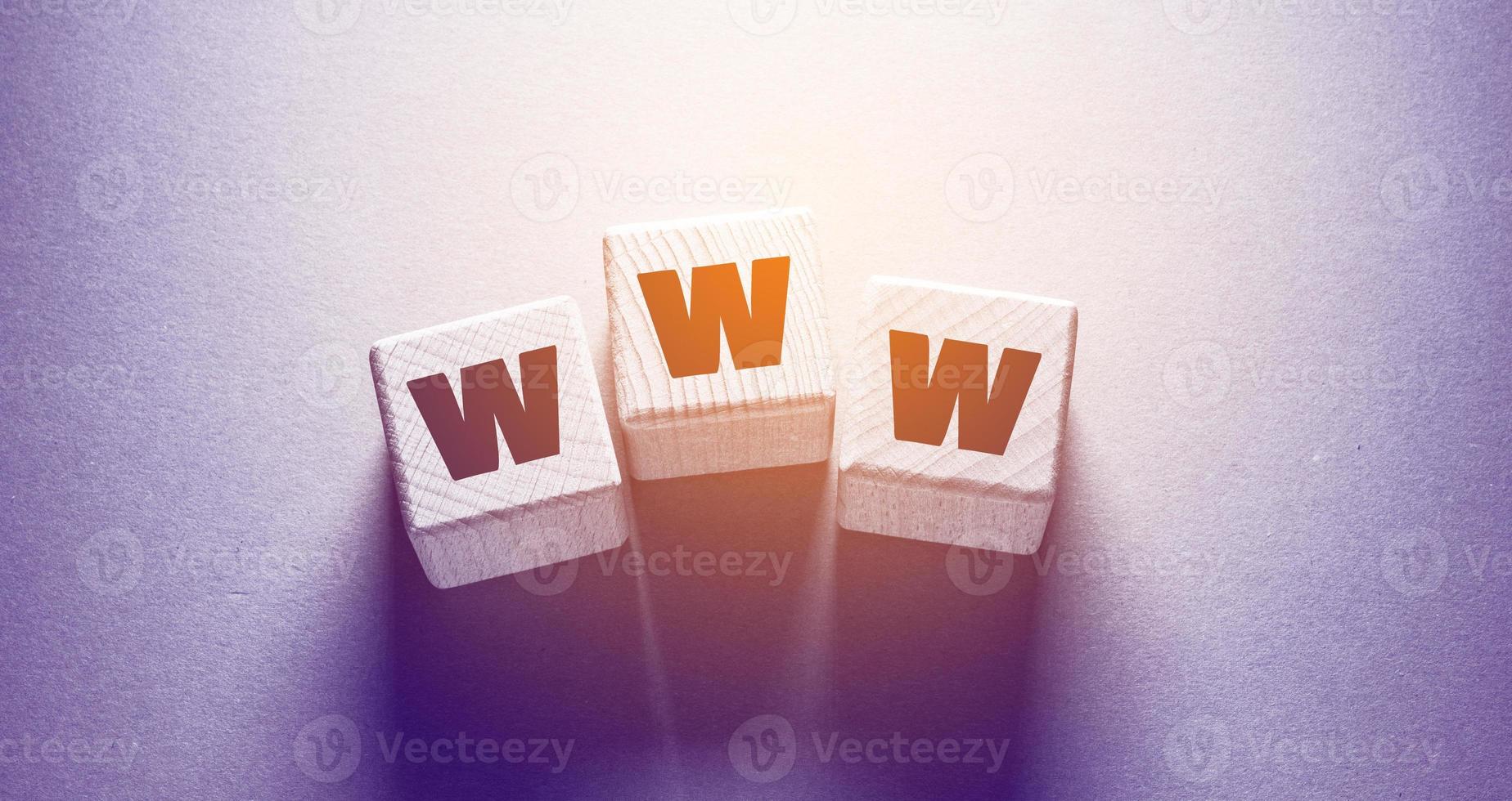 WWW Word with Wooden Cubes photo