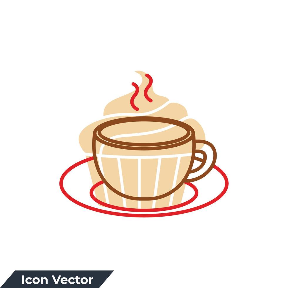 coffee cup icon logo vector illustration. coffee cup symbol template