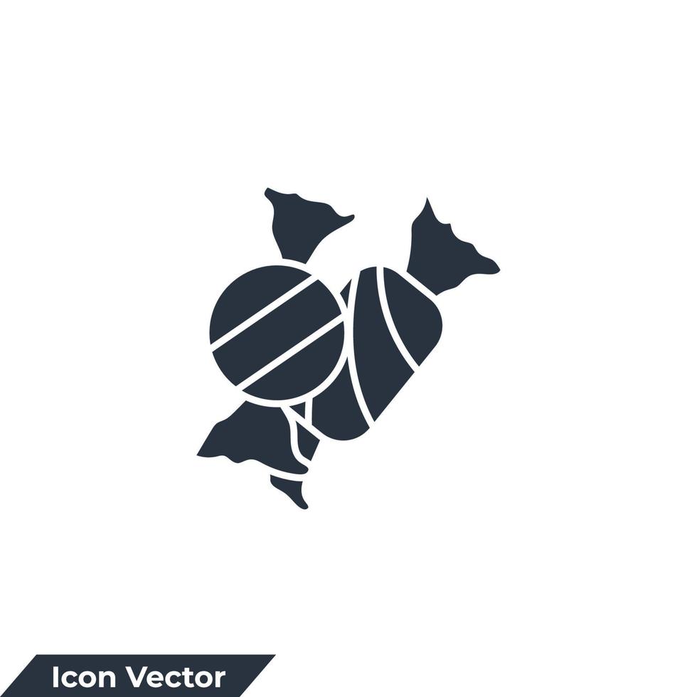 Candy bonbon icon logo vector illustration. bonbon symbol template for graphic and web design collection