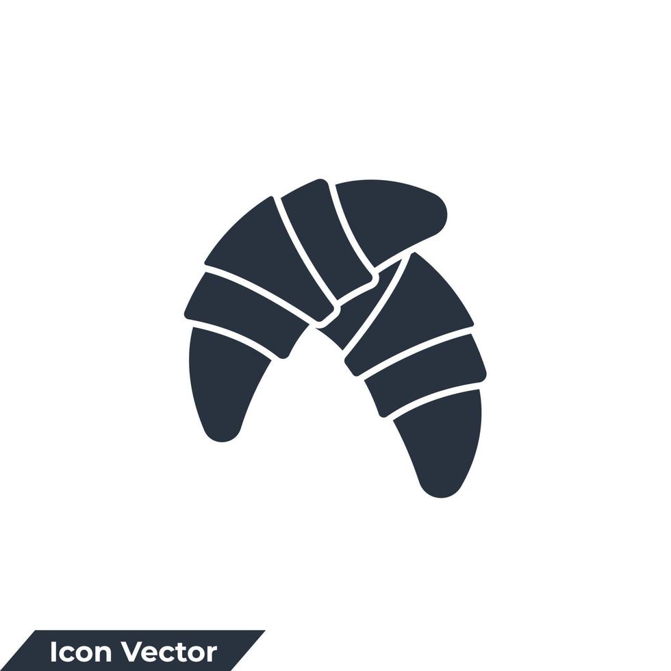 ilustración vectorial del logotipo del icono de croissant. plantilla de símbolo de croissant para la colección de diseño gráfico y web vector