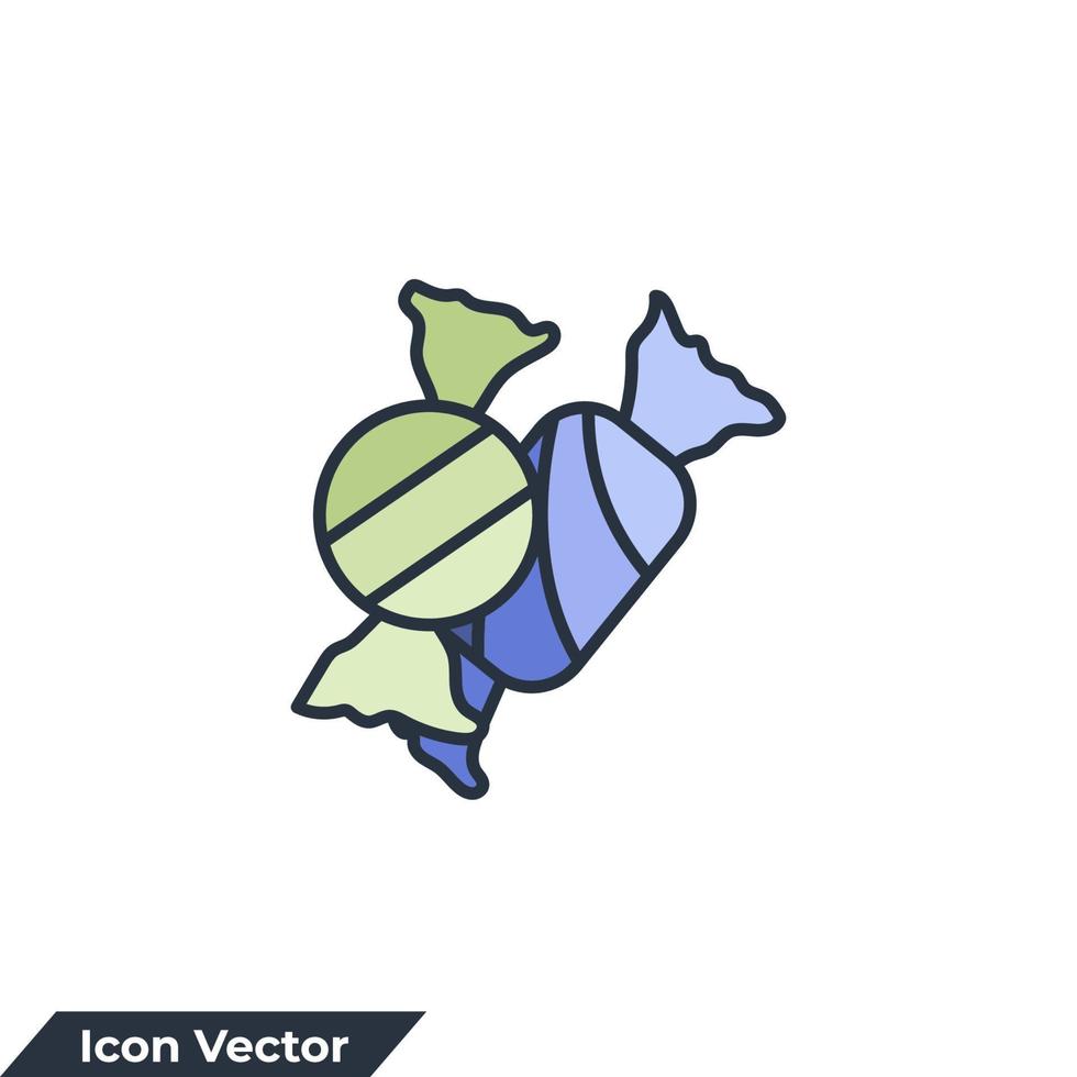 Candy bonbon icon logo vector illustration. bonbon symbol template for graphic and web design collection