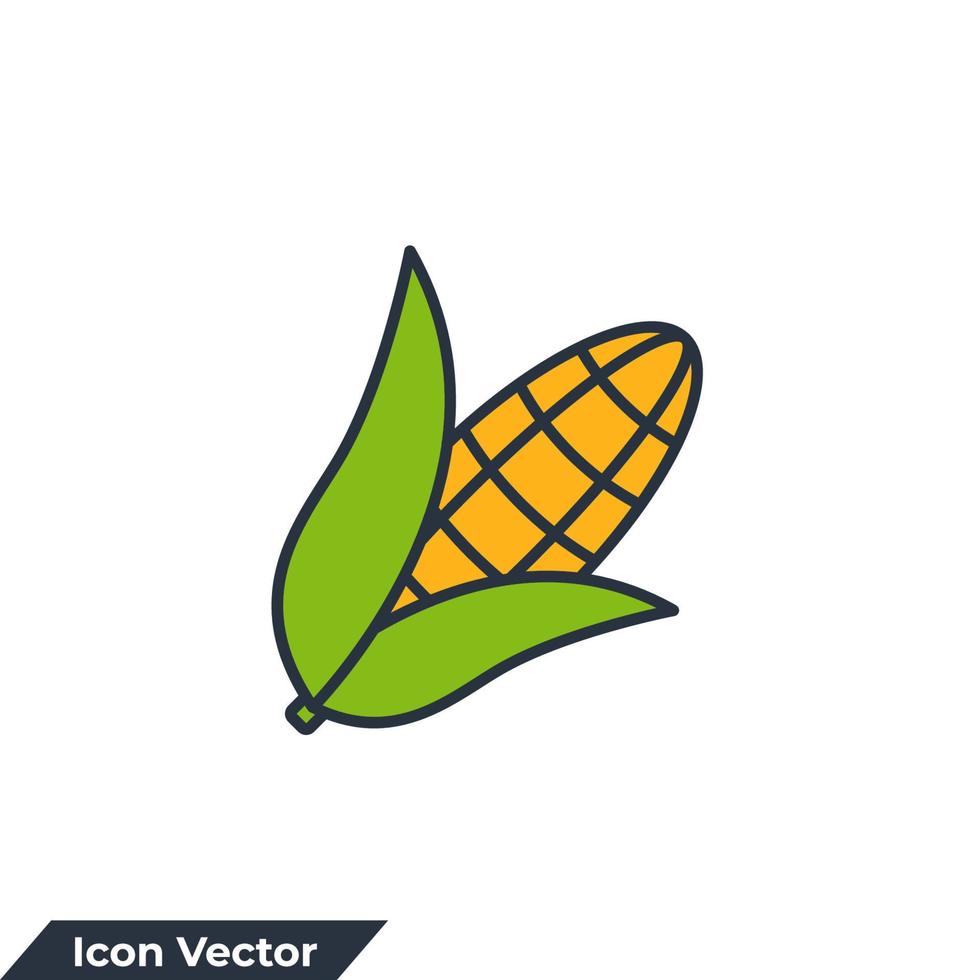 corn icon logo vector illustration. corn symbol template for graphic and web design collection