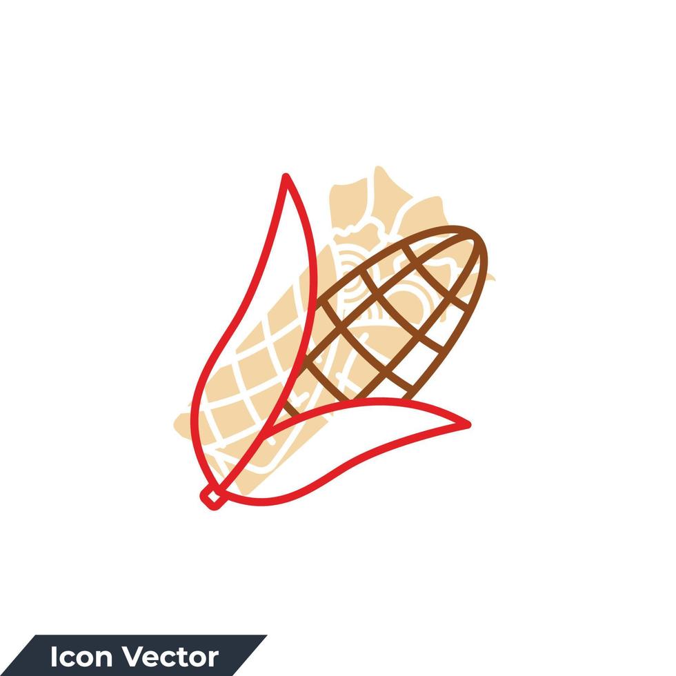ilustración de vector de logotipo de icono de maíz. plantilla de símbolo de maíz para la colección de diseño gráfico y web