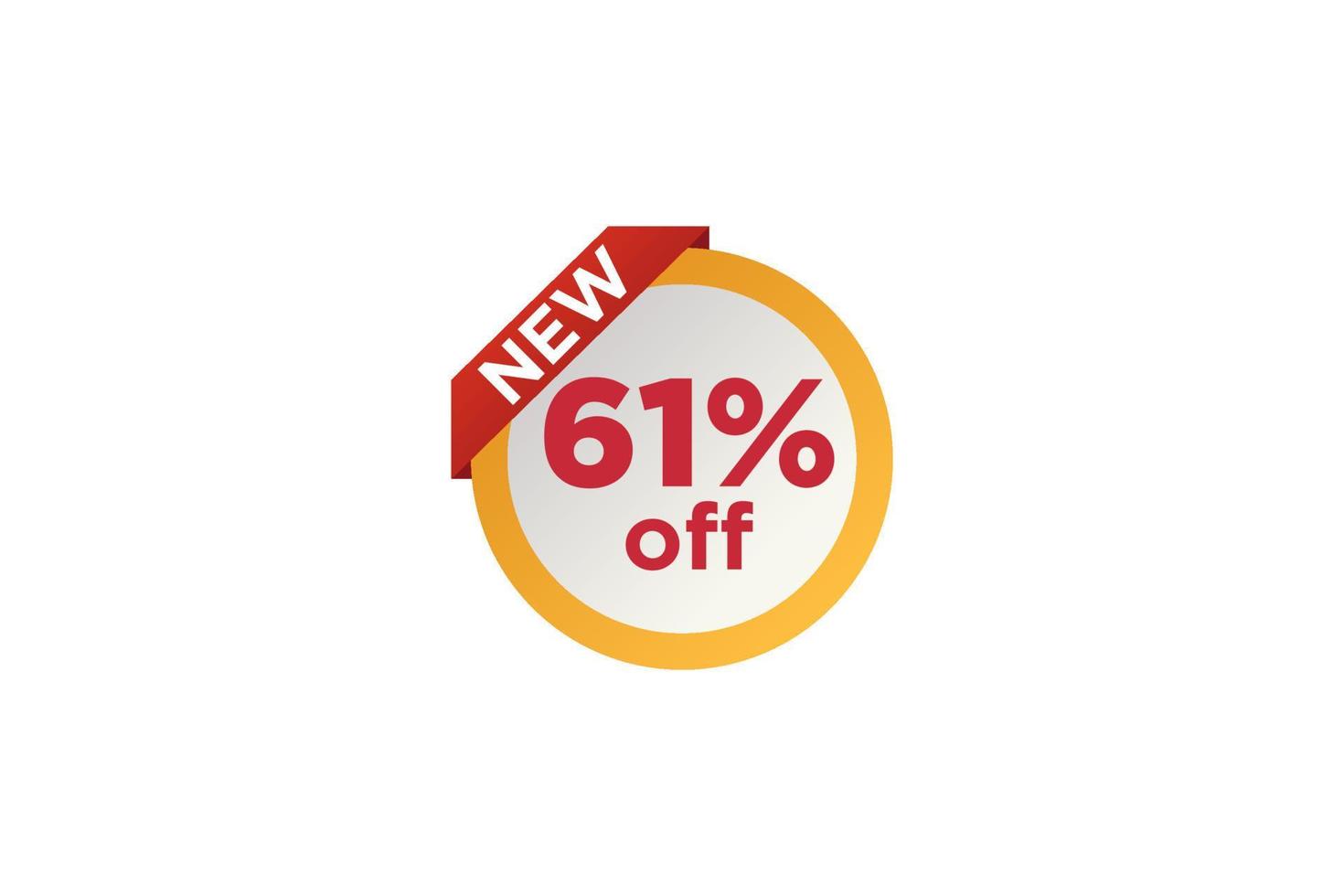 61 discount, Sales Vector badges for Labels, , Stickers, Banners, Tags, Web Stickers, New offer. Discount origami sign banner.