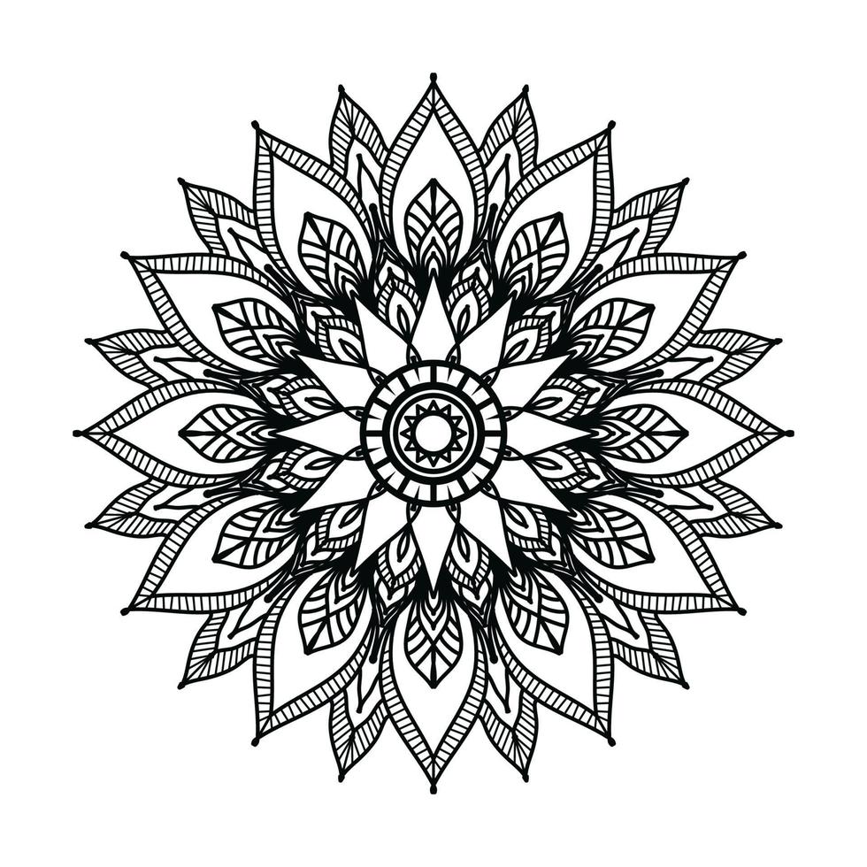 black ornamental mandala design background,mandala design,Mandala pattern Coloring book Art wallpaper design, black and white mandala vector