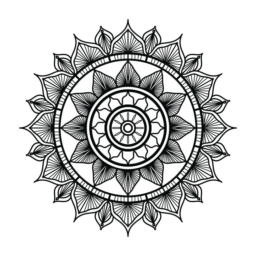 black ornamental mandala design background,mandala design,Mandala pattern Coloring book Art wallpaper design, black and white mandala vector