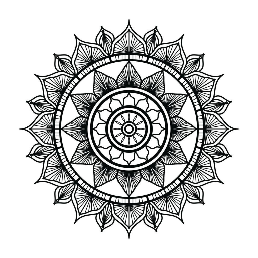 black ornamental mandala design background,mandala design,Mandala pattern Coloring book Art wallpaper design, black and white mandala vector